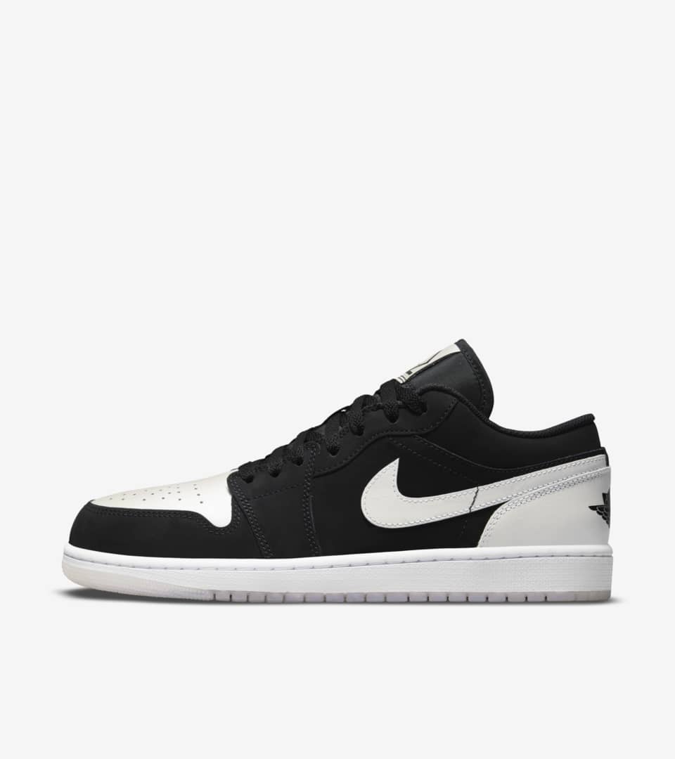 black and white jordan 1 low